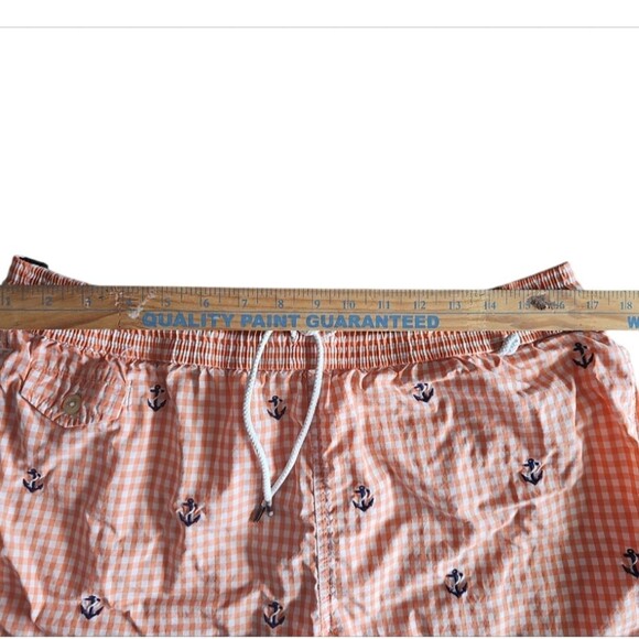 Polo Ralph Lauren Anchor Gingham 5.5 In Shorts Sz L Nautical Preppy Summer Beach - Picture 12 of 16